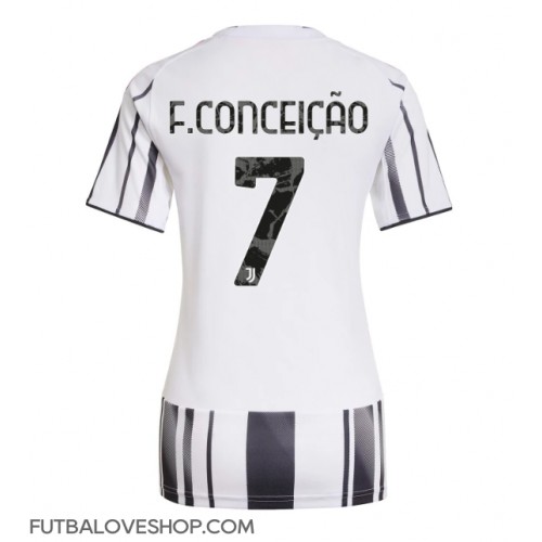 Dres Juventus Francisco Conceicao #7 Domáci pre Ženy 2025-26 Krátky Rukáv